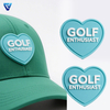 Panel Rubber Pvc Hatpatch Children Custom Logo Waterproof Golf Jersey Collarless Golf Shirts Baseball Cap for Man Pvc Hangtags