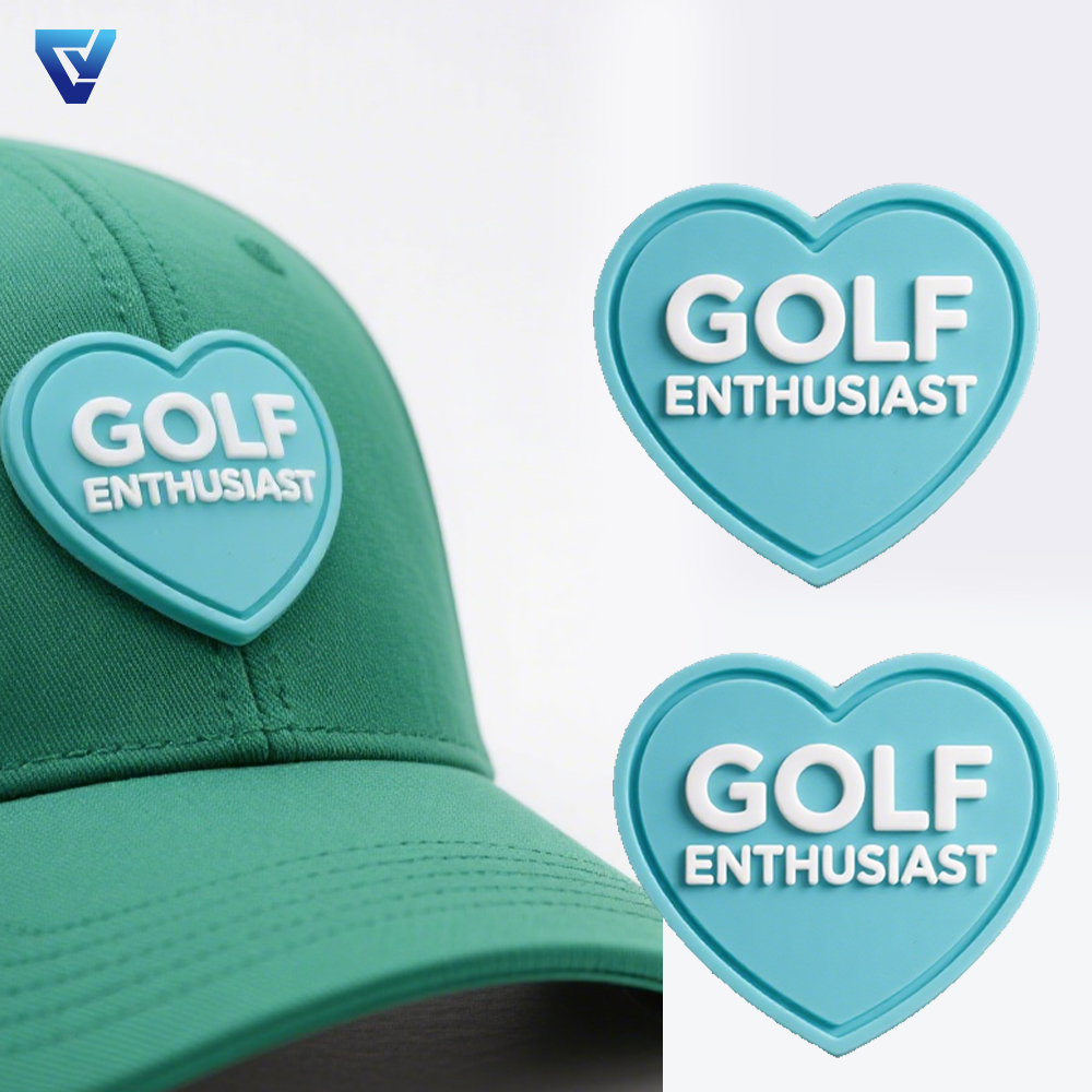Panel Rubber Pvc Hatpatch Children Custom Logo Waterproof Golf Jersey Collarless Golf Shirts Baseball Cap for Man Pvc Hangtags