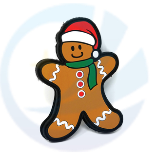 Gingerbread Man Hook And Loop PVC Rubber Patch | Christmas Tactical Patch