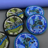 Wholesale Full Embroidery Ukrainian Air Force Aircraft Flight Hook And Loop Patches Bags Custom Iron on Embroidery Logo for Clothing