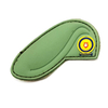 Custom Logo Tactical Beret Cap Shape Pvc Patch 3D Embossed Badge Silicone PVC Beret Rubber Patch