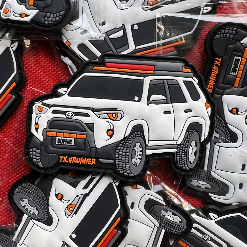 Factory Wholesale Car Shape Car Iron on Patch Car Patch PVC Hook & Loop Patches 2D 3D Embossed 