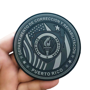 Custom PVC Patches 2D 3D Soft PVC Clothes Rubber Patch With Hook and Loop Backing RUBBER PVC PATCH