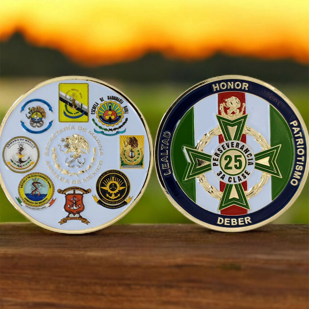 Factory Customized 3D Latin America Mexican Flag Map Commemorative Challenge Coin Custom Mexico Challenge Coins