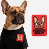 Custom 3D Embossed Soft PVC Label Rubber Patch for Dog Shirt Adhesive Waterproof Logo Custom Stick Dog Glass Pet Heart