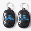 OEM Factory Custom Made Tire Shape Rubber Keychain with Logo Portable Promotional Key Holder and Carabiner