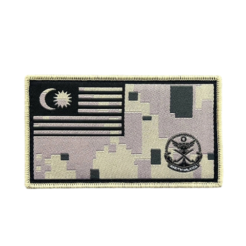 Colors Embroidery Country Flag Element Patch of Malaysia Multiple Choice Round Tactical Malaysia Flag Patch for Jackets Shirt