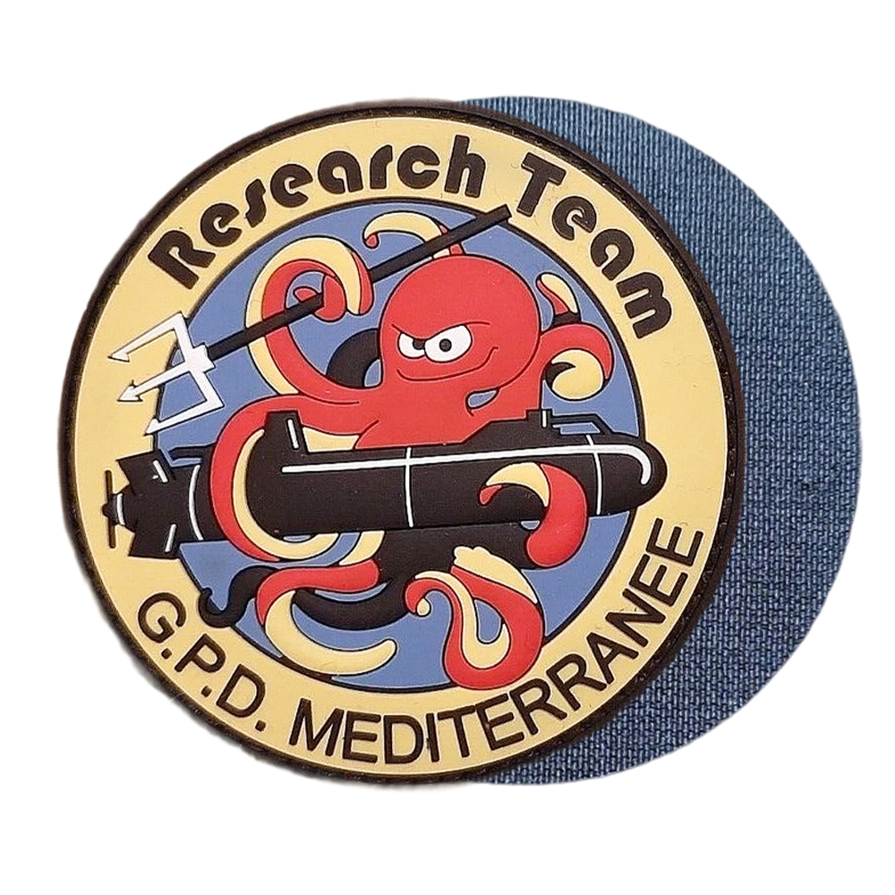 Custom Moral Logo 3D Soft Transfer Diver Bomb Disposal Expert Pvc Custom Rubber Patches Iron on Label Back Velcro for Garment