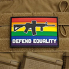 Gun Shape PVC Tactical Gun logo Fastener Hook Patch Combat Rubber Patches Badges for Clothing Bag Backpack
