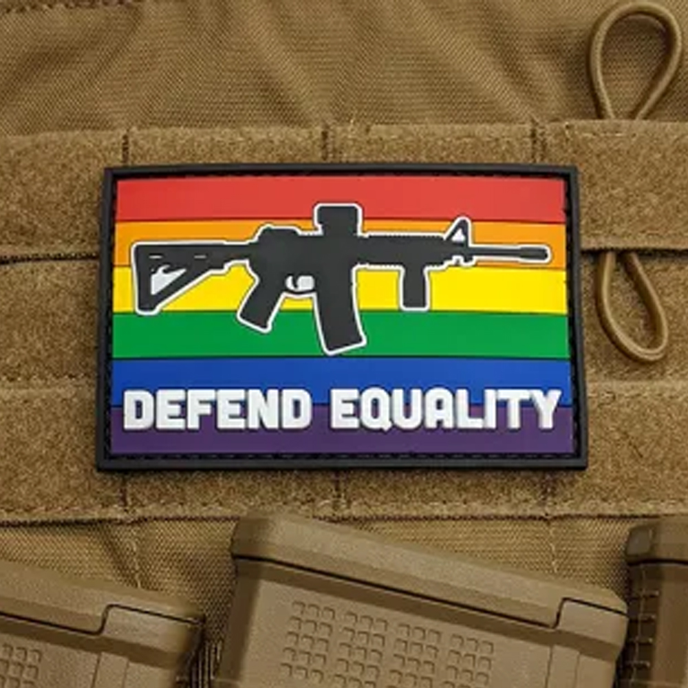 Gun Shape PVC Tactical Gun logo Fastener Hook Patch Combat Rubber Patches Badges for Clothing Bag Backpack