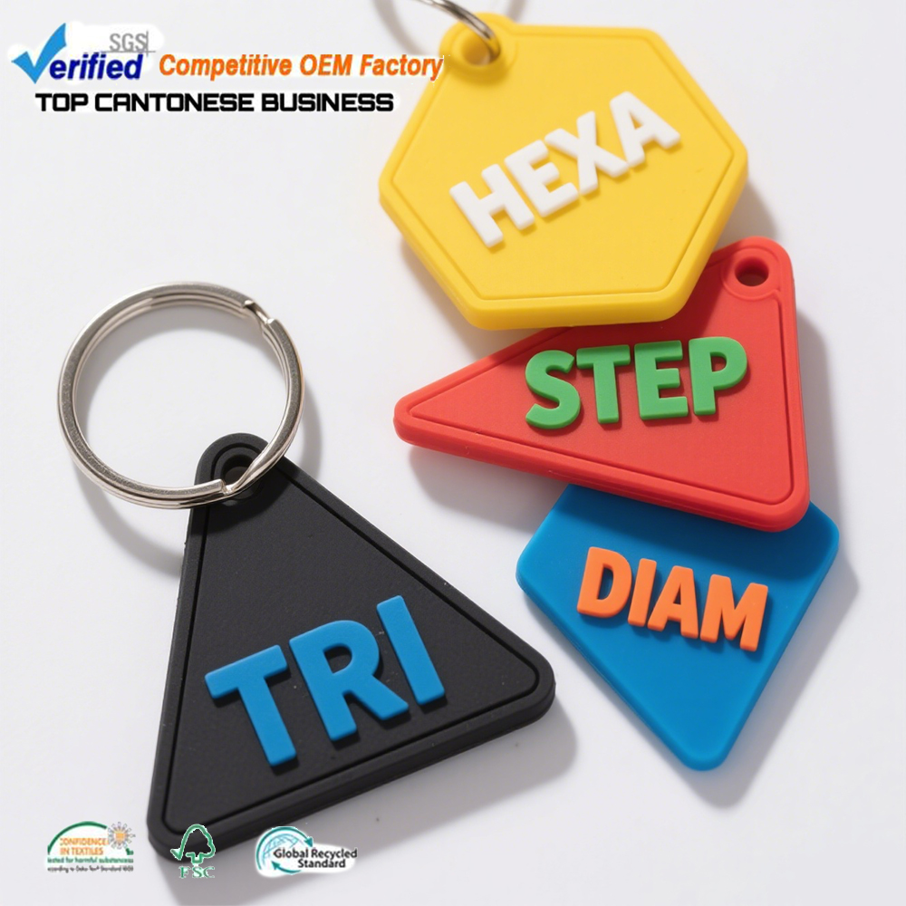 Manufactory Personalize Custom Soft Silicone Pvc Keychain Custom Logo PVC Rubber Keyring / Custom Rubber Pvc Keychains