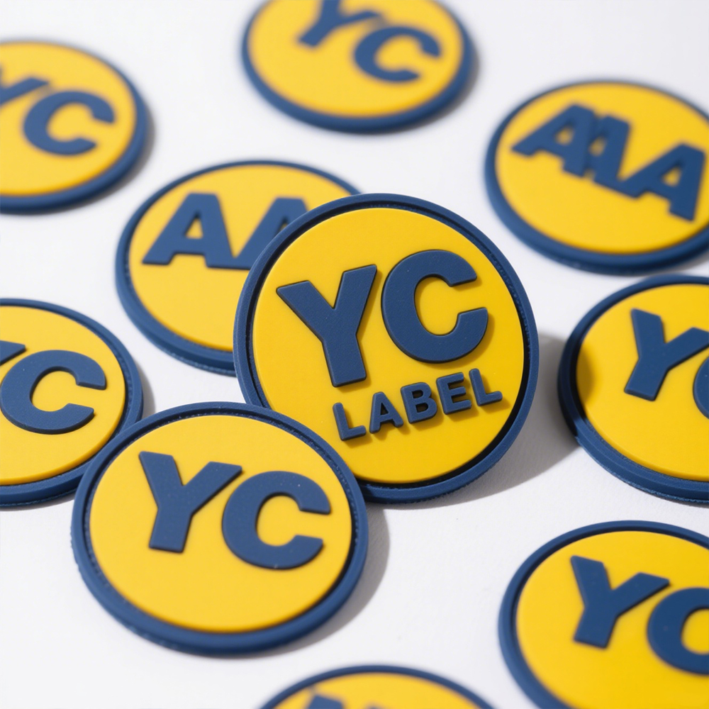 Custom Soft PVC Rubber Patches 3D Heat Press Silicone Labels with Embossed Logos for Clothing, Hats, Bags, And Sports Gear