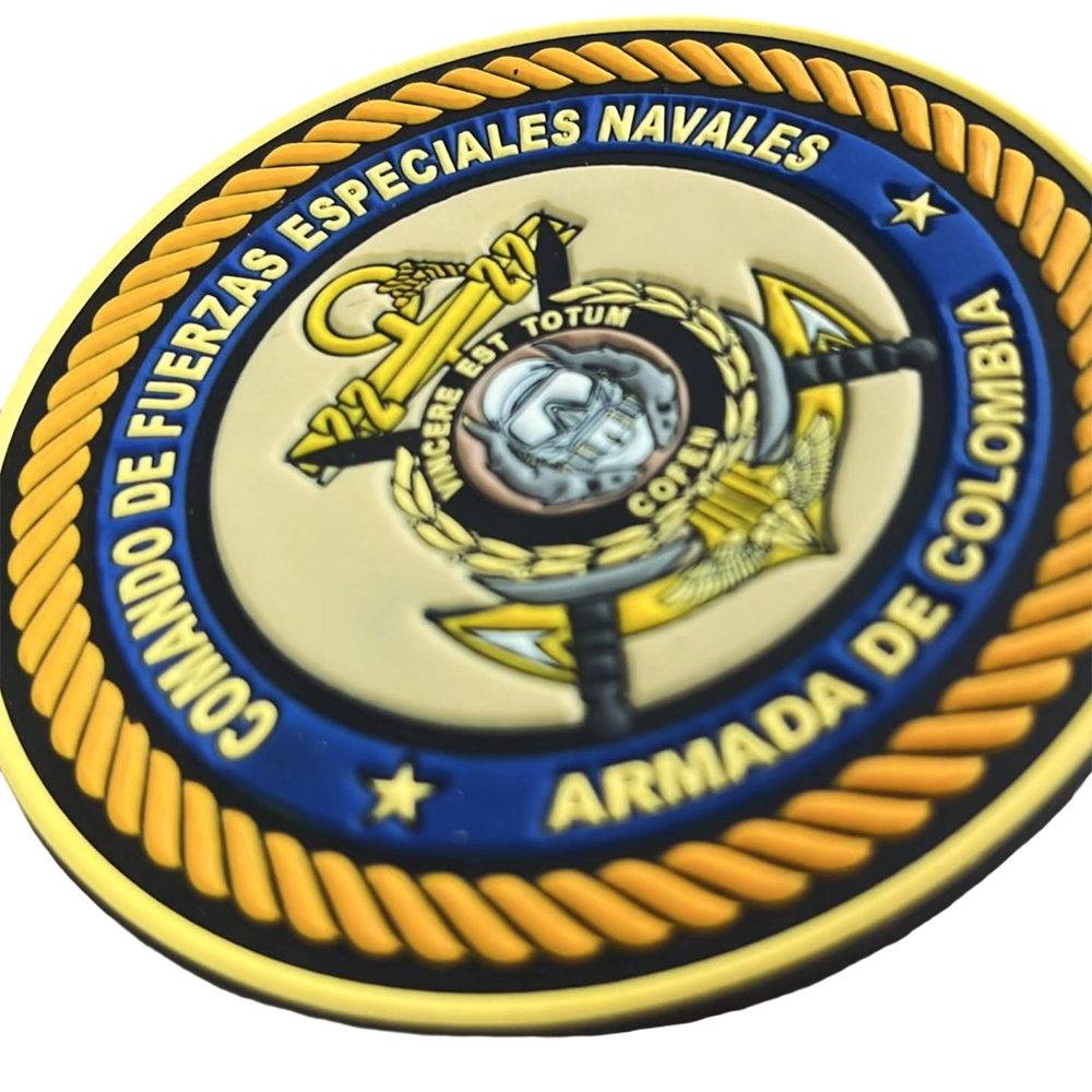 OEM/ODM Custom 3D Embossed Colombia Soft PVC Label Rubber Patch Iron-on Style Silicone Main Hat Accessories Custom Patch