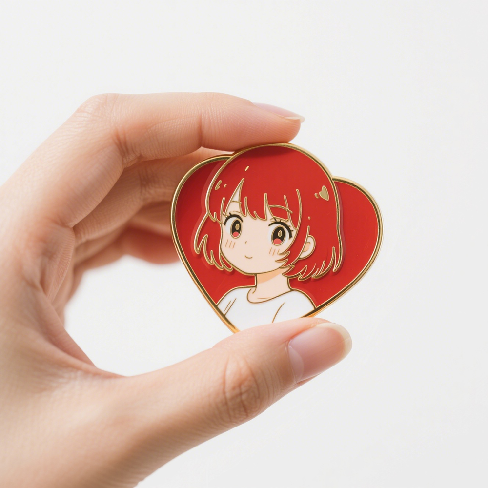 High Quality Wholesale Factory Customized Cute Girl Style Hard Enamel Pins Soft Enamel Pins for Decoration
