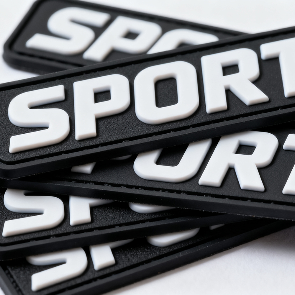 Custom Logo Products Fashion Soft PVC Logo Product Patch Rubber PVC Patches 3D Embossed Label Garment Rubber Tags for Clothes