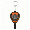 2025 Trending 2D Tennis Player Padel Acceceries Keychain Custom Sports Padel Tennis Racket Patches Keychain Flower Shape