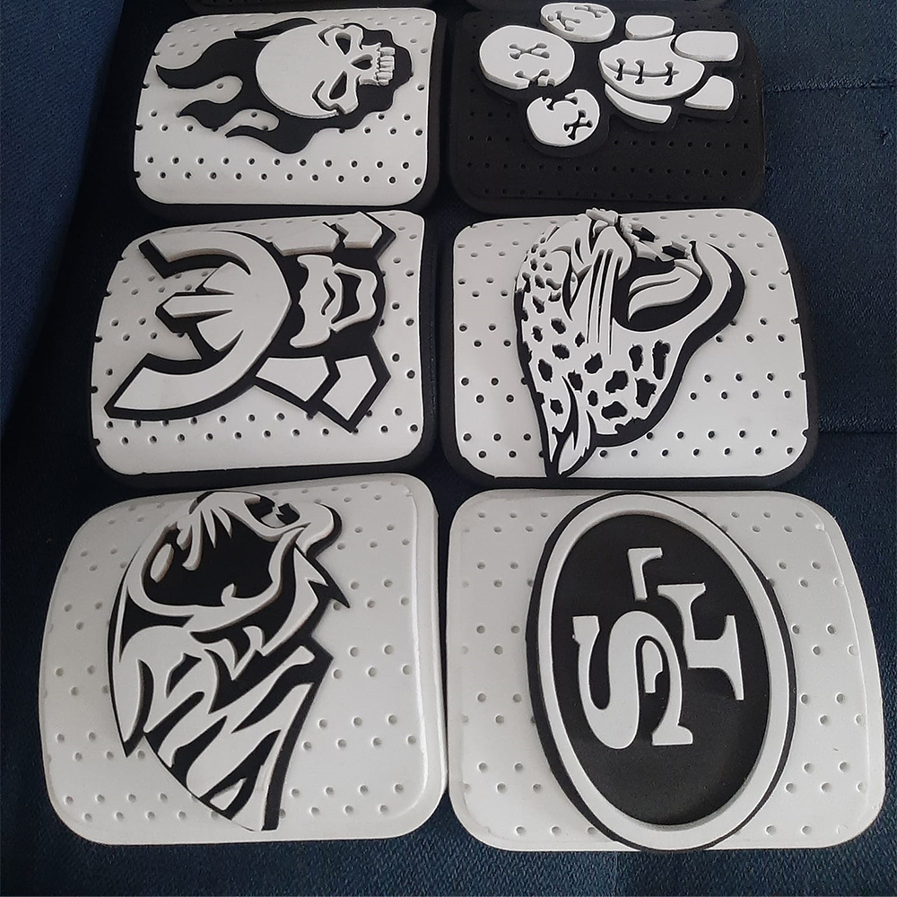 Good Quality Custom 3d Pvc Rubber Label Patch Machine Velcro Soft Pvc Patches for Rugby protective shield