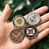 Custom logo 2d 3d Die Stamped Enamel Commemorative Zinc Alloy Challenge Coin for Games