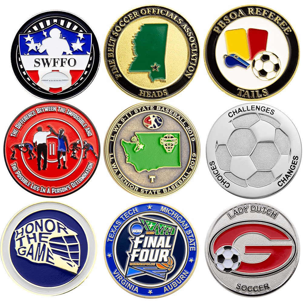 Football Metal Large Challenge Coin