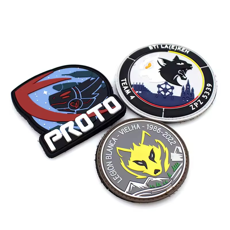 Custom Design Eco Friendly Embossed Logo Silicone 3D Soft PVC Rubber Patches