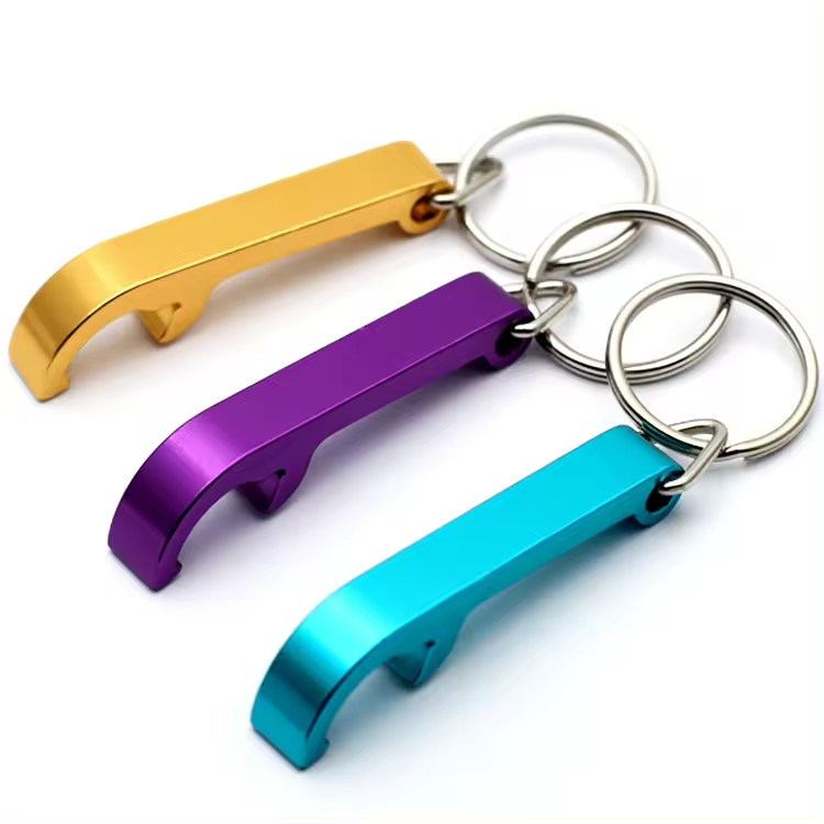Mini Portable Pocket Metal Bar Tools Bottle Opener Aluminum Key Ring Keychain Beer Bottle Opener