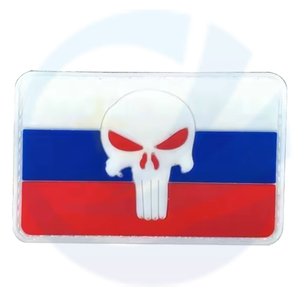 Russia Flag Pvc Patch Rubber Badge