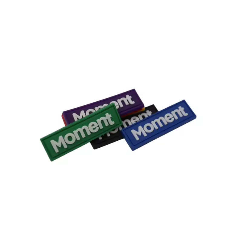 Embossed Logo Pvc Rubber Label for Clothing Shoes Bags