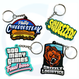 custom 2D design letter shape keyring