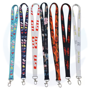 promotional custom printed neck polyester lanyard with logo free sample