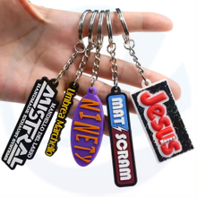 Pvc Keychains Custom Designer Silicone Letter Key Chain Ring Rubber Keychain