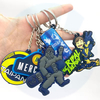 Cheap Custom 2d Soft Pvc Keychain Letter Logo/Soft Rubber Keychain
