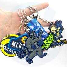 Cheap Custom 2d Soft Pvc Keychain Letter Logo/Soft Rubber Keychain