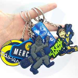 Cheap Custom 2d Soft Pvc Keychain Letter Logo/Soft Rubber Keychain