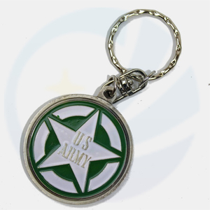 Metal Keychain with Jeep Willys and US Army Star