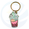 Kawaii Enamel Bubble Milk Tea Boba Keychain