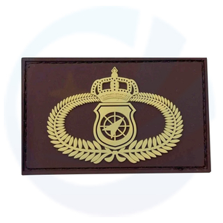 PVC patch for Saudi Arabian brown square rubber fighter jet