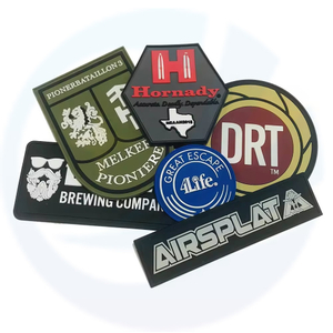 Custom 3d Soft Embossed Brand Logo PVC Patches