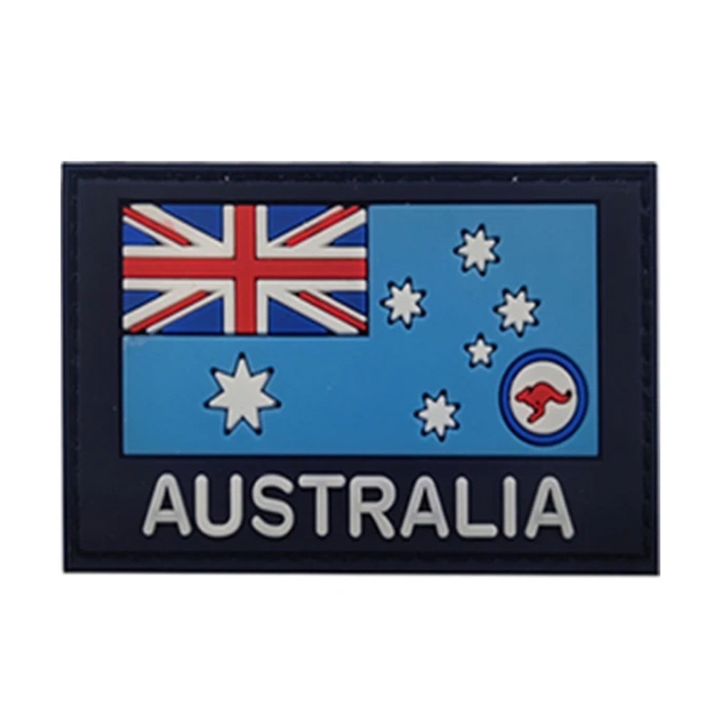 Durable Soft Rubber 3D PVC Flag Patch of Australia – Stick On Bag Shirt Jacket Backpack Decoration Badge
