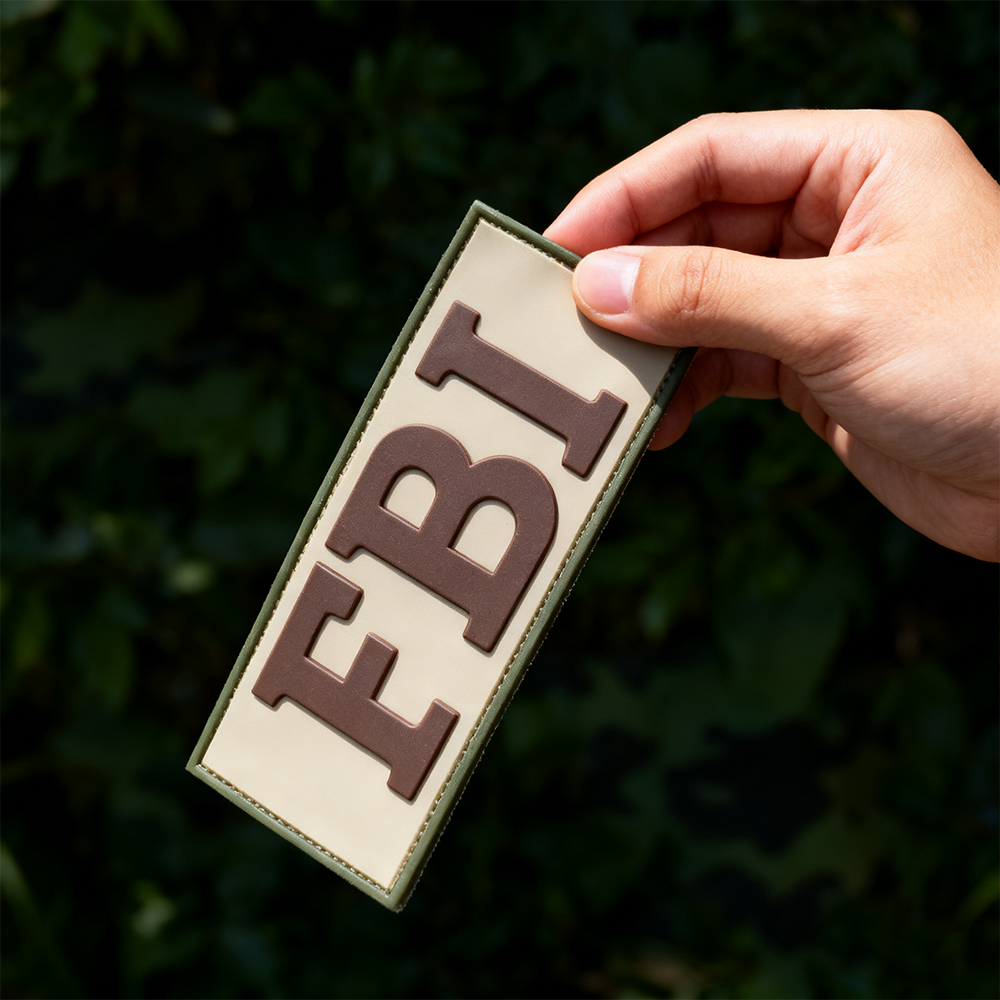 Custom Federal Inspired Badge Style PVC Patch Rubber Emblem with Hook Backing for Jackets Bags and Gear