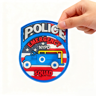 Unique American Flag and Emergency Vehicle PVC Patch