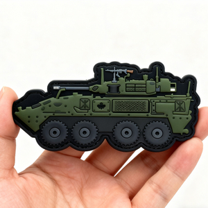 Custom Canada Light Armoured Vehicle PVC Patch – 3D Soft Rubber Tactical Morale Badge with Velcro Backing