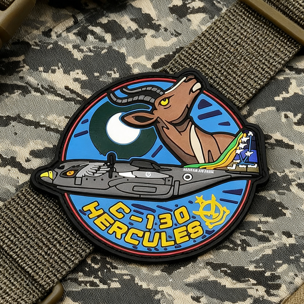 Custom Pakistan Aviation Pilot PVC Patch 3D Rubber Hook Loop Badge