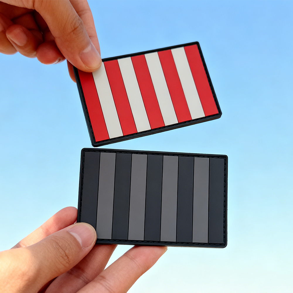 Rebellious Stripes Sons of Liberty Flag Rubber Patch Durable PVC Emblem for Backpacks Jackets and Outdoor Gear