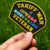 Custom Veterans of the US Tariff War PVC Patch 3D Soft Rubber Badge with Hook Loop for Backpack Jacket Cap