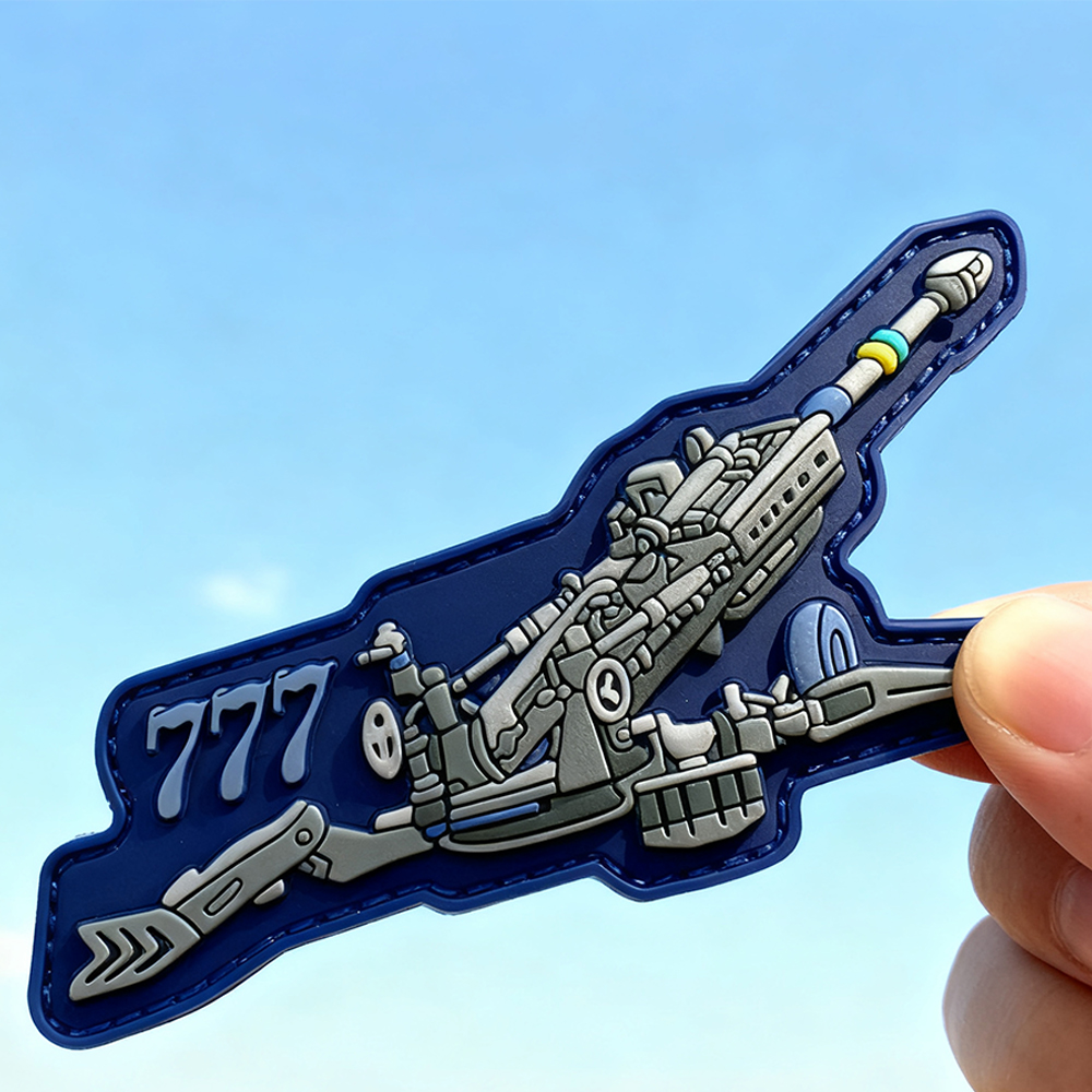 Custom Ukrainian Howitzer 3D PVC Patch | Soft Rubber Artillery Emblem Badge