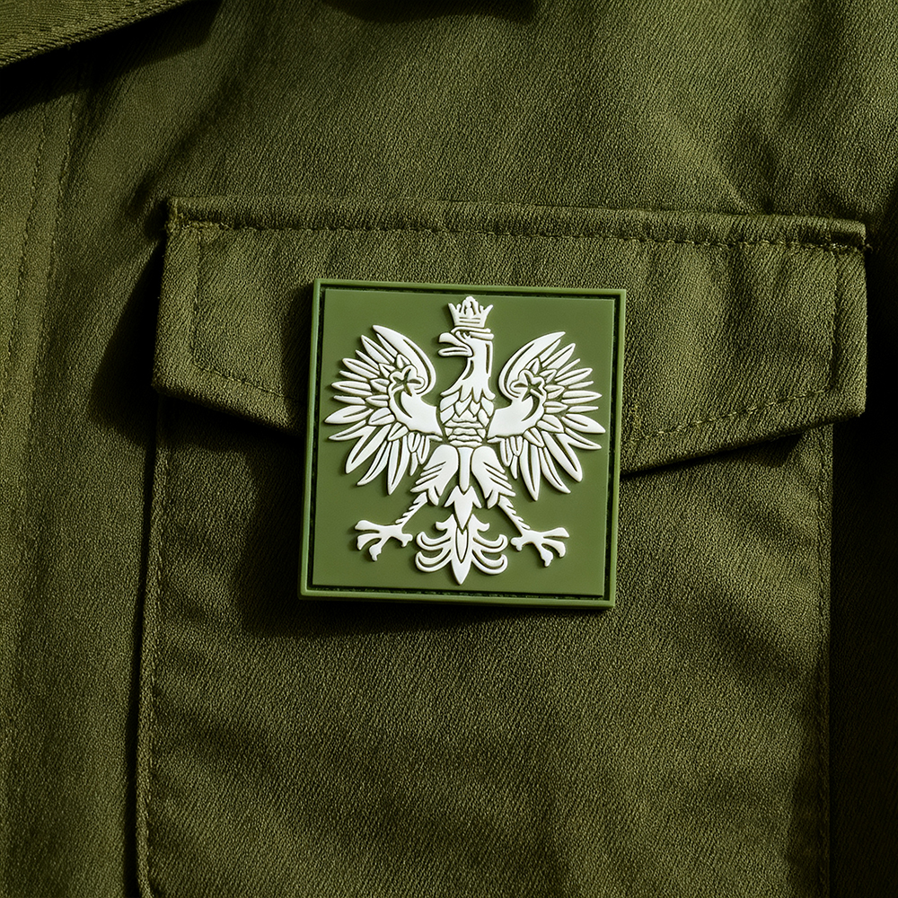 Custom Poland Eagle Crest PVC Patch Polish Flag 3D Soft Rubber Emblem for Jackets Backpacks and Gear