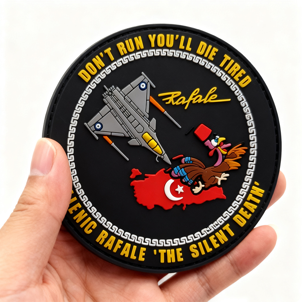 Turkey Flight Team Ghost Bird 3D Soft PVC Rubber Patch Personalized Logo Aviation Style Patch for Collectors