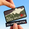 Funny All Lives Splatter PVC Patch – 3D Rubber Hook Loop Badge for Outdoor Packs EDC Gear Accessories