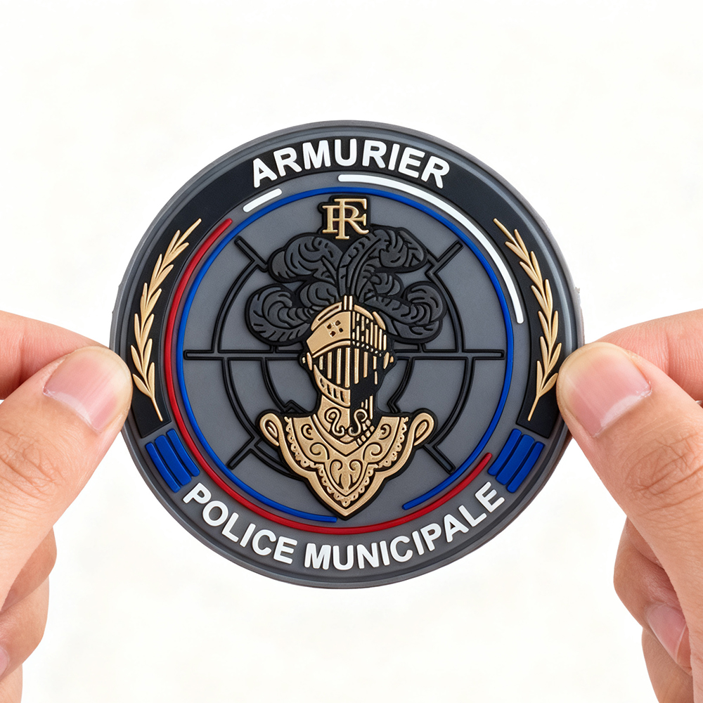 Custom Armurier PVC Patch 3D Soft Rubber Logo Badge for Work Uniforms Jackets and Backpacks