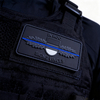 Thin Blue Line Special Edition Custom 3D Soft PVC Rubber Patch Embossed Logo Badge with Hook and Loop Backing